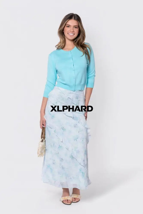 3/4 Sleeve Knit Cardigan (Mint) - Top