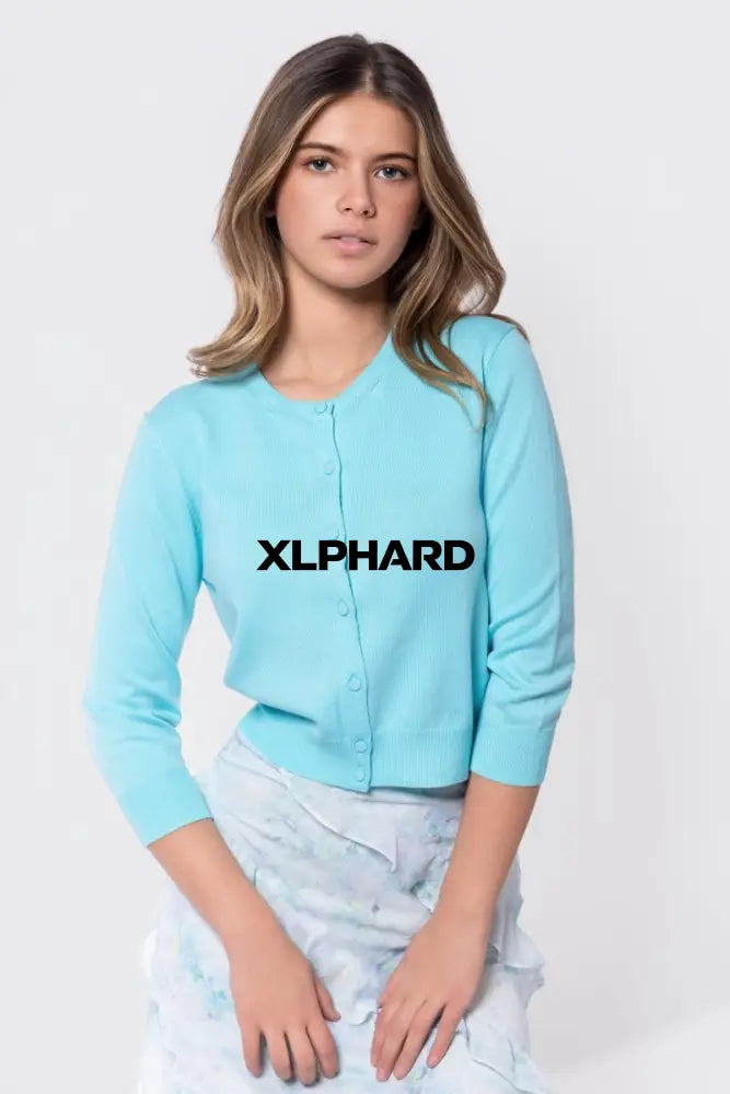 3/4 Sleeve Knit Cardigan (Mint) - Top
