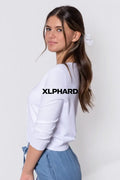 3/4 Sleeve Knit Cardigan (White) - Top