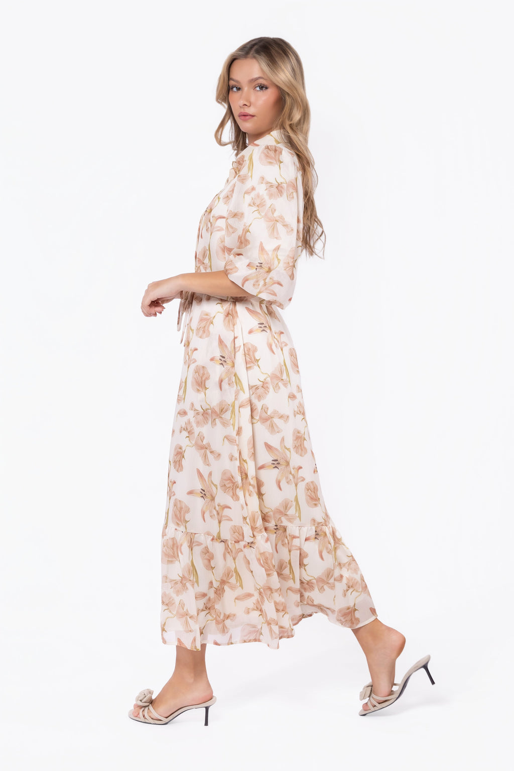 Alice Dress Short Sleeve (Ivory Khaki)