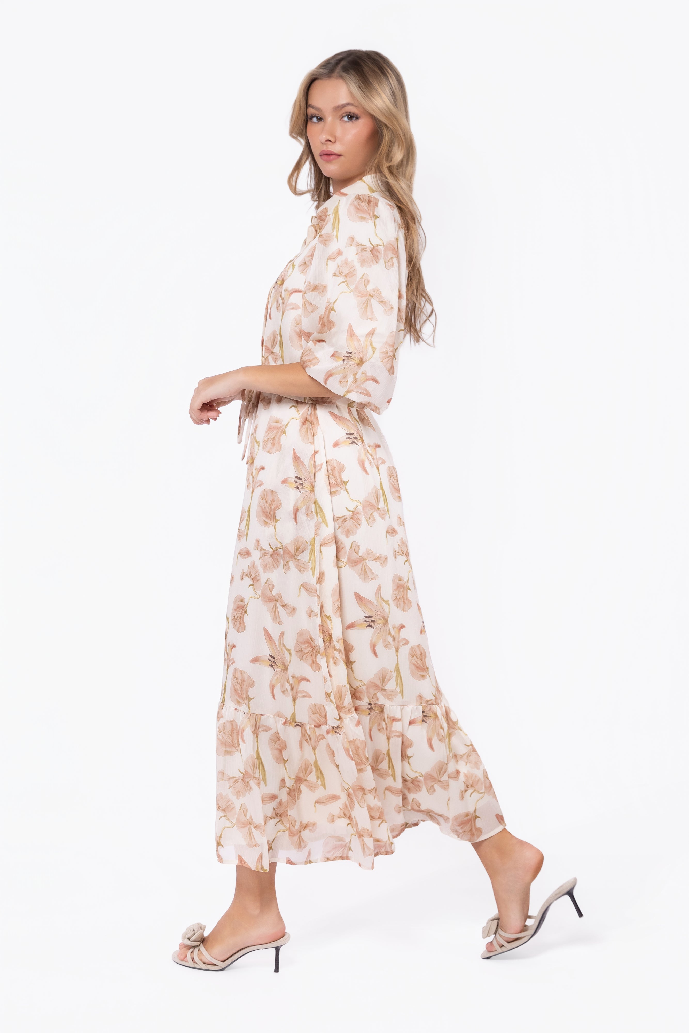 Alice Dress Short Sleeve (Ivory Khaki)