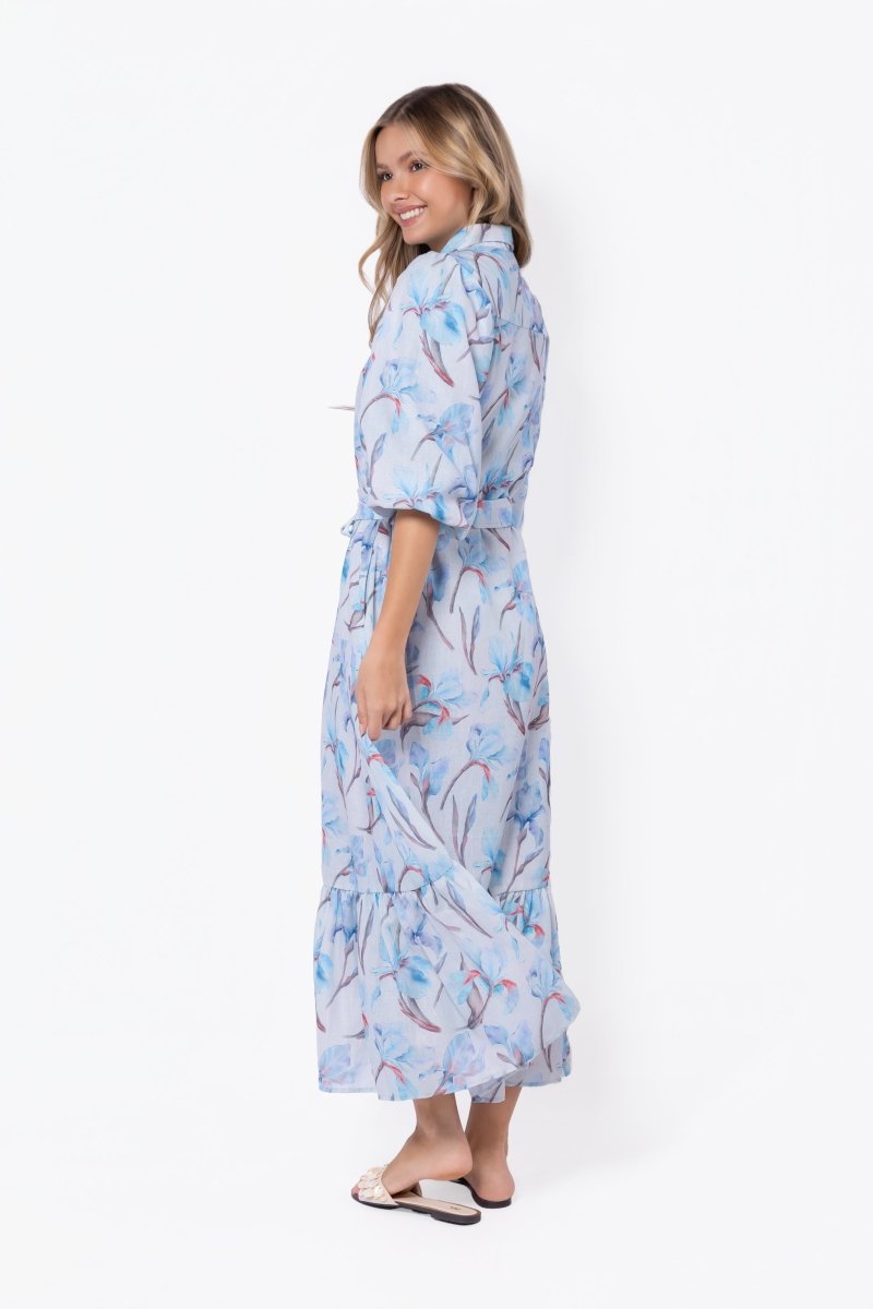 Alice Dress Short Sleeve (Blue Flower)