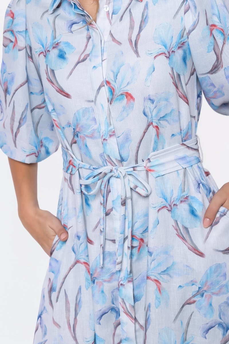 Alice Dress Short Sleeve (Blue Flower)