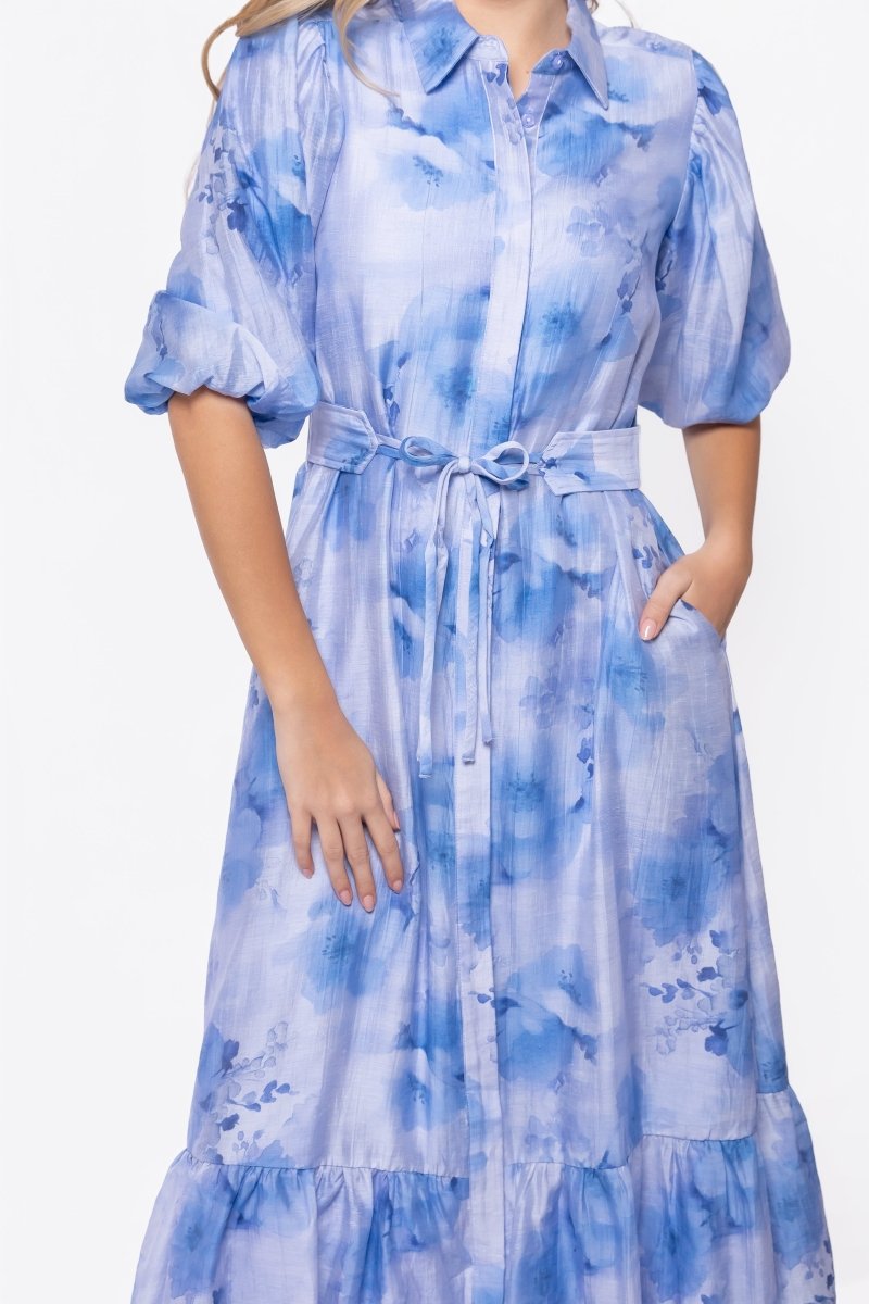 Alice Dress Short Sleeve (Blue Purple)