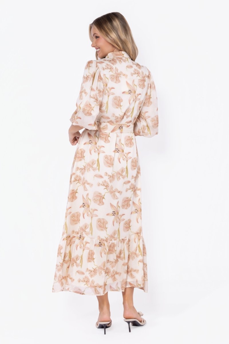 Alice Dress Short Sleeve (Ivory Khaki)