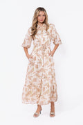 Alice Dress Short Sleeve (Ivory Khaki)