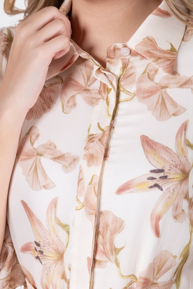 Alice Dress Short Sleeve (Ivory Khaki)