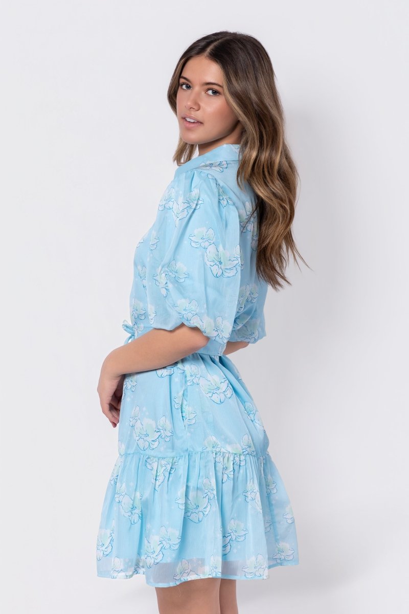 Allie Dress Short Sleeve 37" (Blue Green)