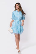 Allie Dress Short Sleeve 37" (Blue Green)