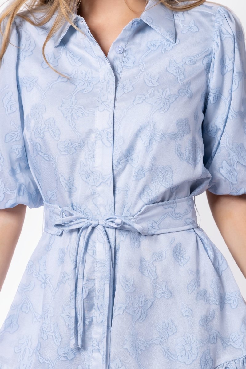 Allie Dress Short Sleeve 37" (Light Blue)