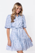 Allie Dress Short Sleeve 37" (Light Blue)
