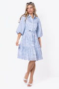 Allie Dress Short Sleeve 41" (Light Blue)