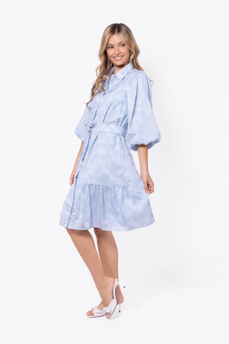 Allie Dress Short Sleeve 41" (Light Blue)