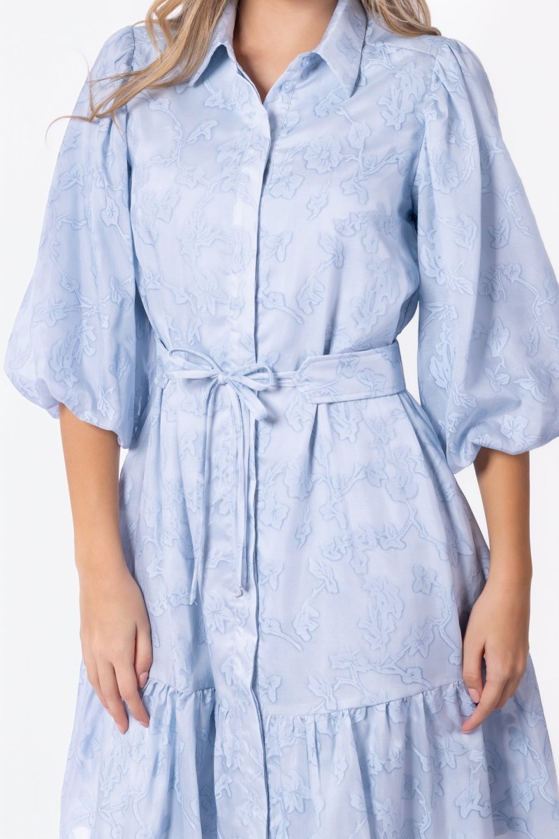 Allie Dress Short Sleeve 41" (Light Blue)