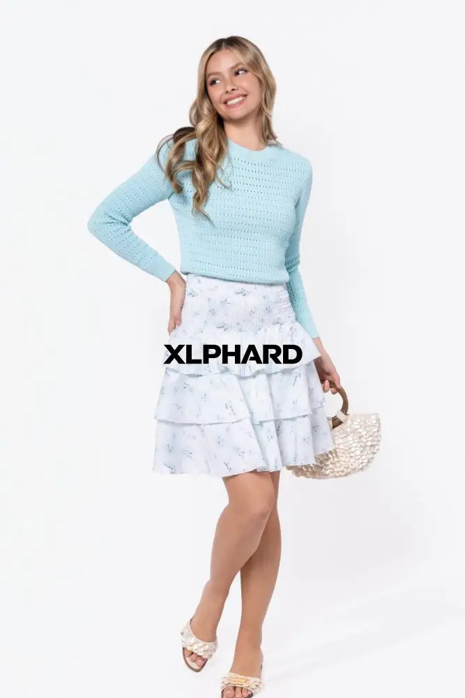 Ana Skirt (Blue Flower) - Skirt