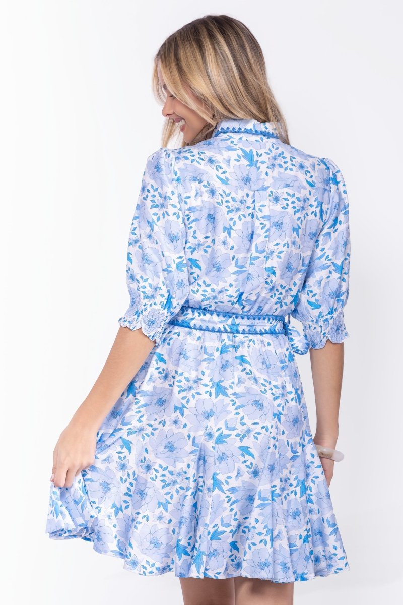 Analia Dress 36" (Blue Flower)