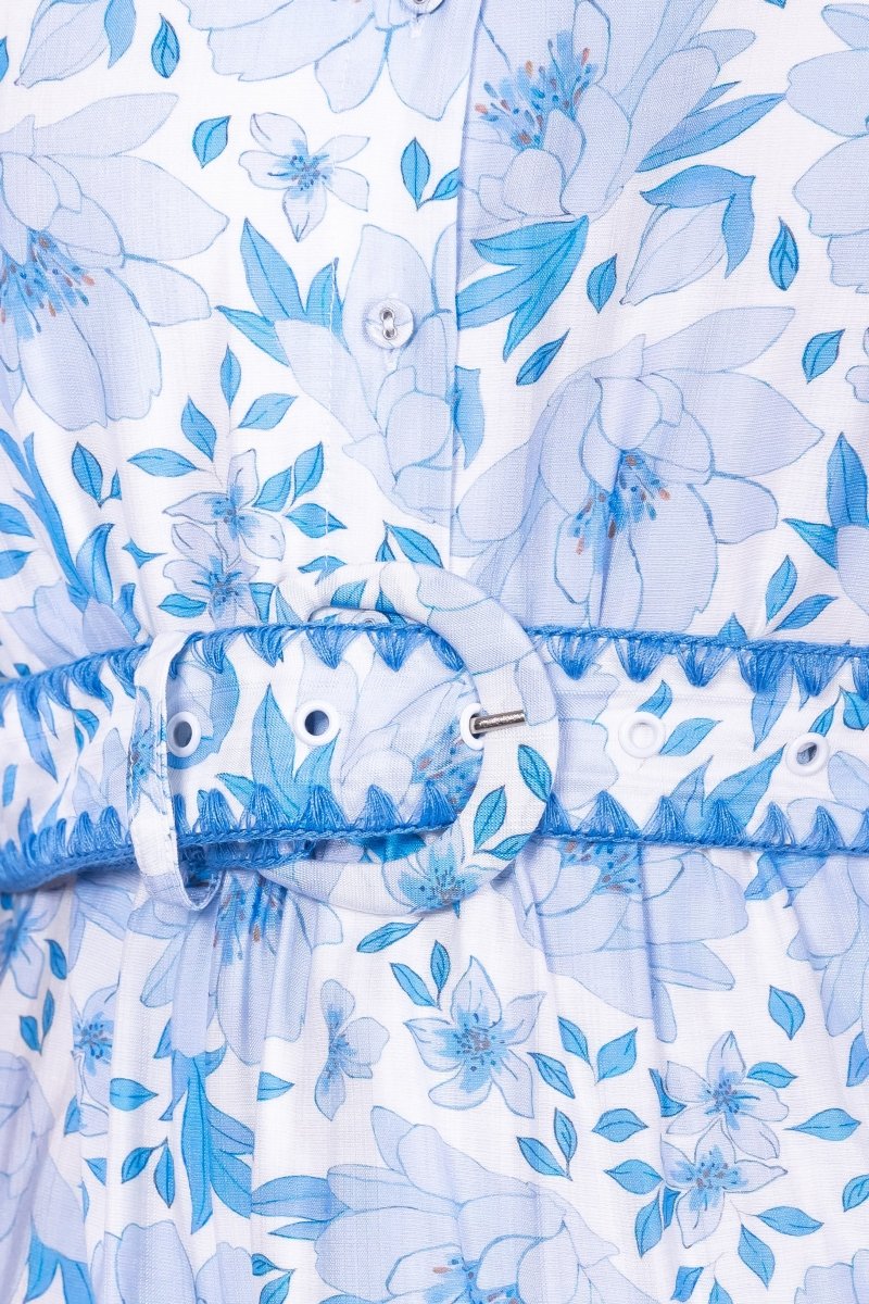 Analia Dress 36" (Blue Flower)