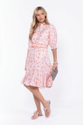 Analia Dress 41" (Peach Flower)