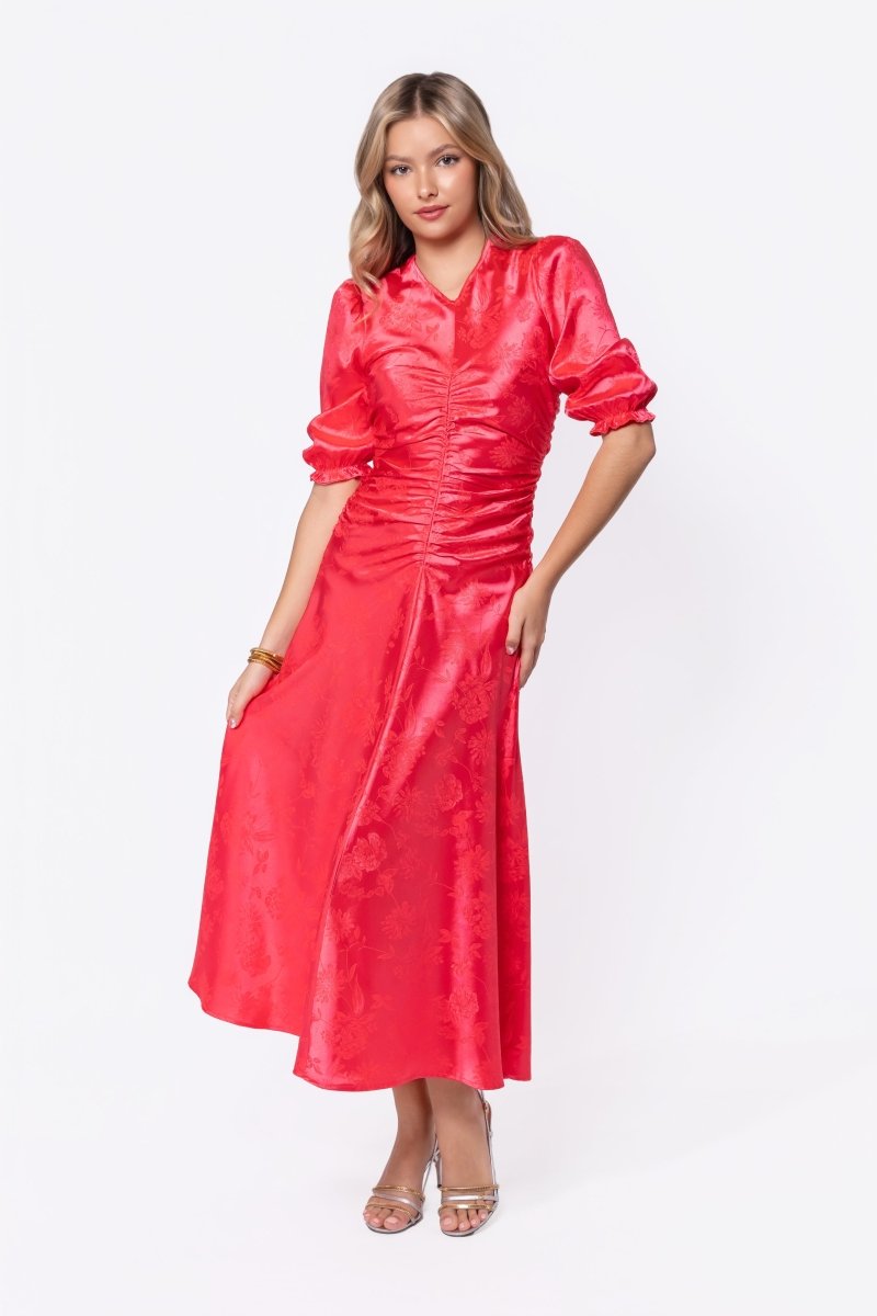 Audrey Dress Short Sleeve (Coral Pink)