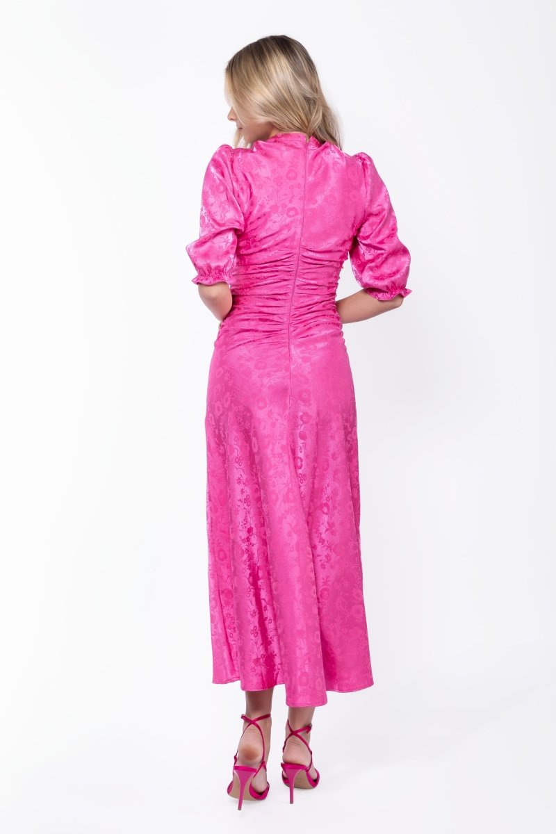 Audrey Dress Short Sleeve (Hot Pink)