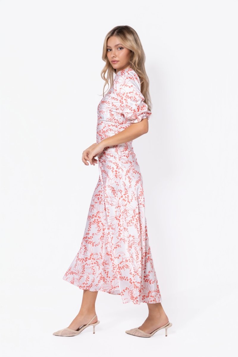 Audrey Dress Short Sleeve (Ivory Flower)