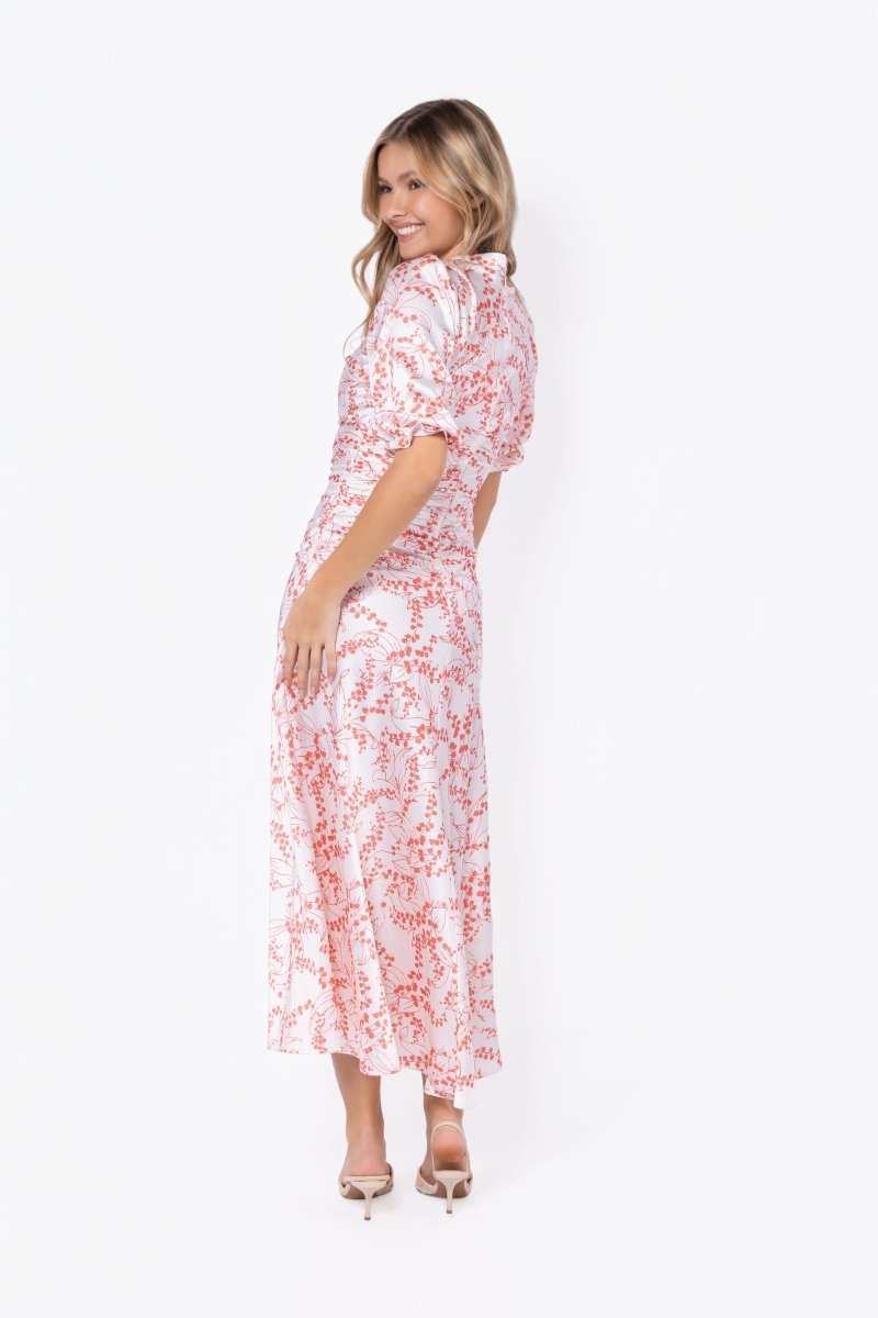 Audrey Dress Short Sleeve (Ivory Flower)
