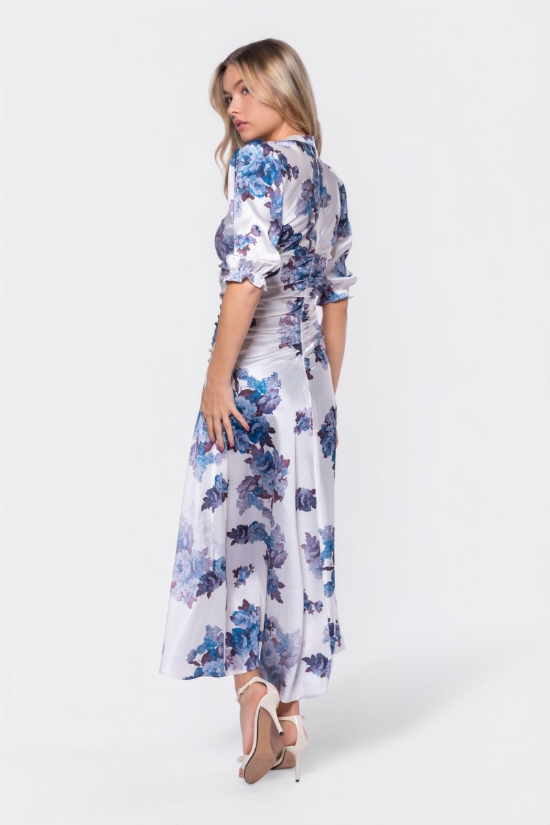 Audrey Dress Short Sleeve (Ivory Purple)