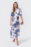 Audrey Dress Short Sleeve (Ivory Purple)