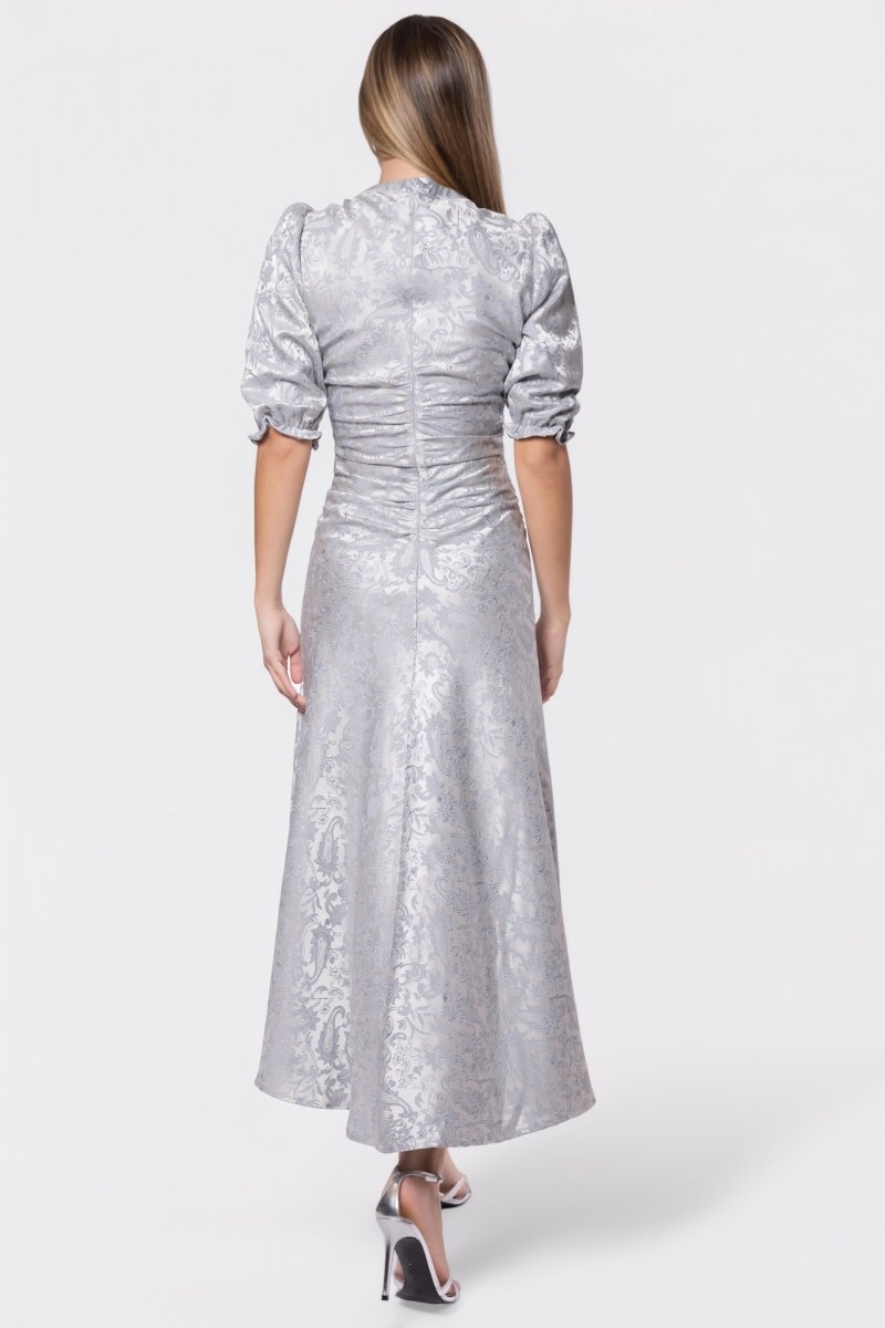 Audrey Dress Short Sleeve (Light Blue Grey)