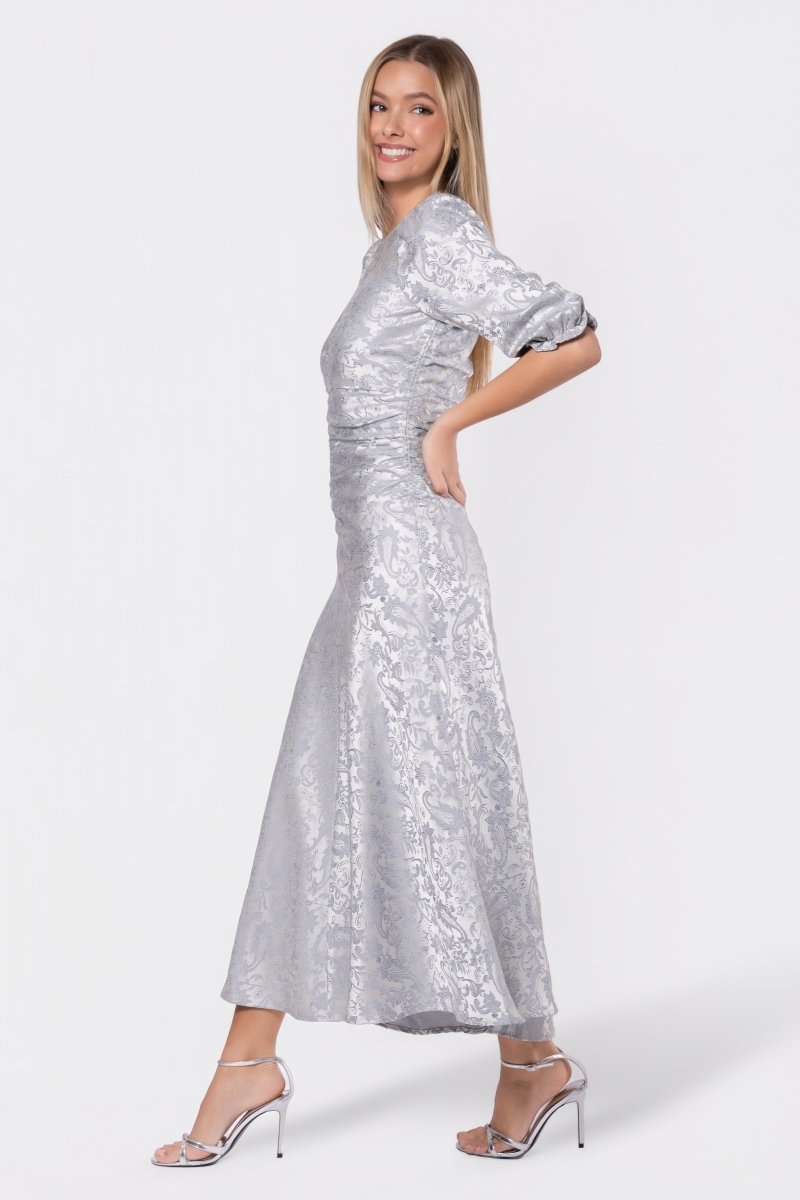Audrey Dress Short Sleeve (Light Blue Grey)