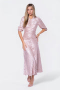 Audrey Dress Short Sleeve (Light Pink/Khaki)