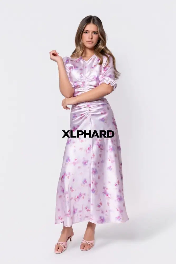 Audrey Dress Short Sleeve (Pink/Purple) - Dress